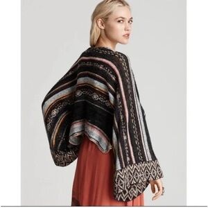 Free People Nopal Cropped Wide Bell Sleeve Knit Cardigan
